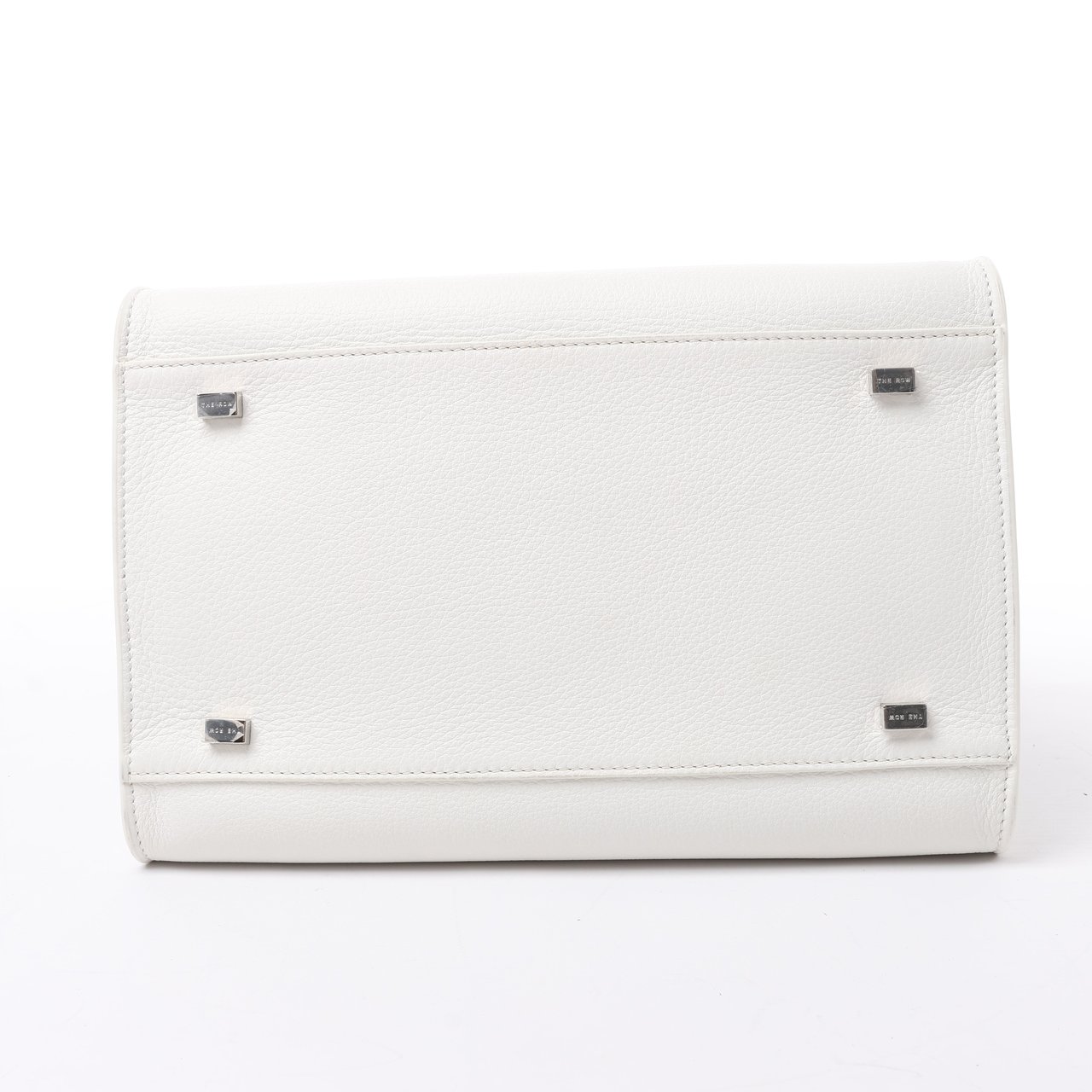 The Row The Row Soft Margaux 10 Leather 2Way Handbag in White Wit