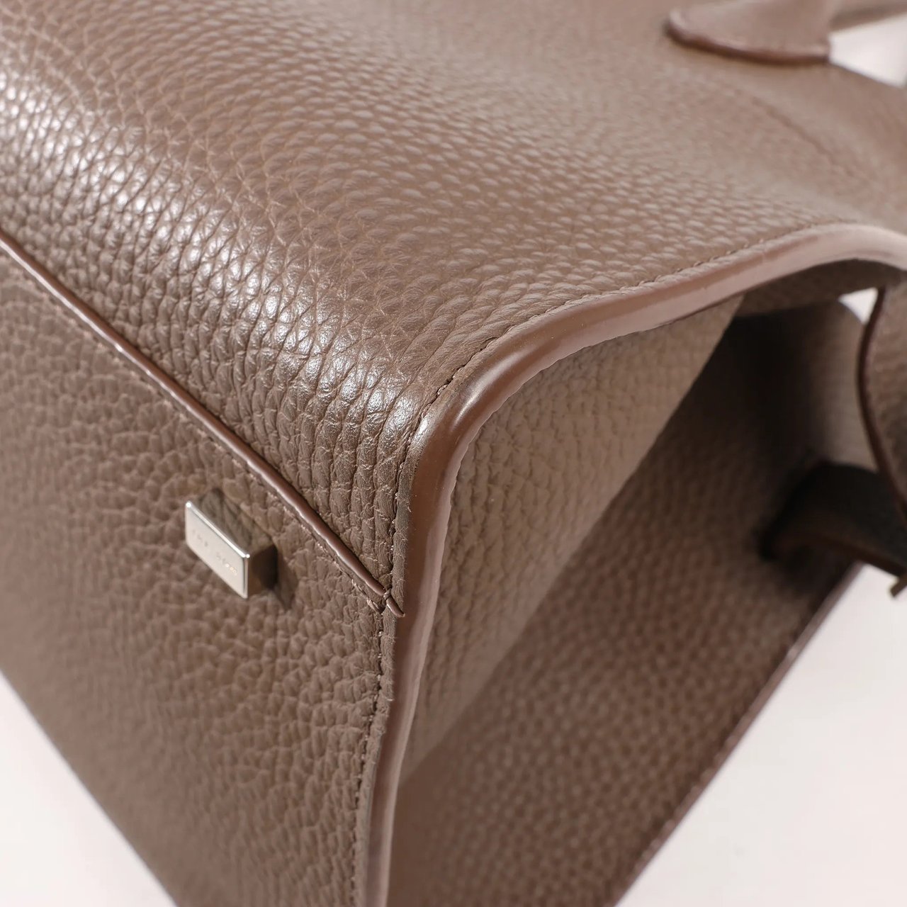 The Row The Row Soft Margaux 10 Leather 2Way Handbag in Brown Bruin