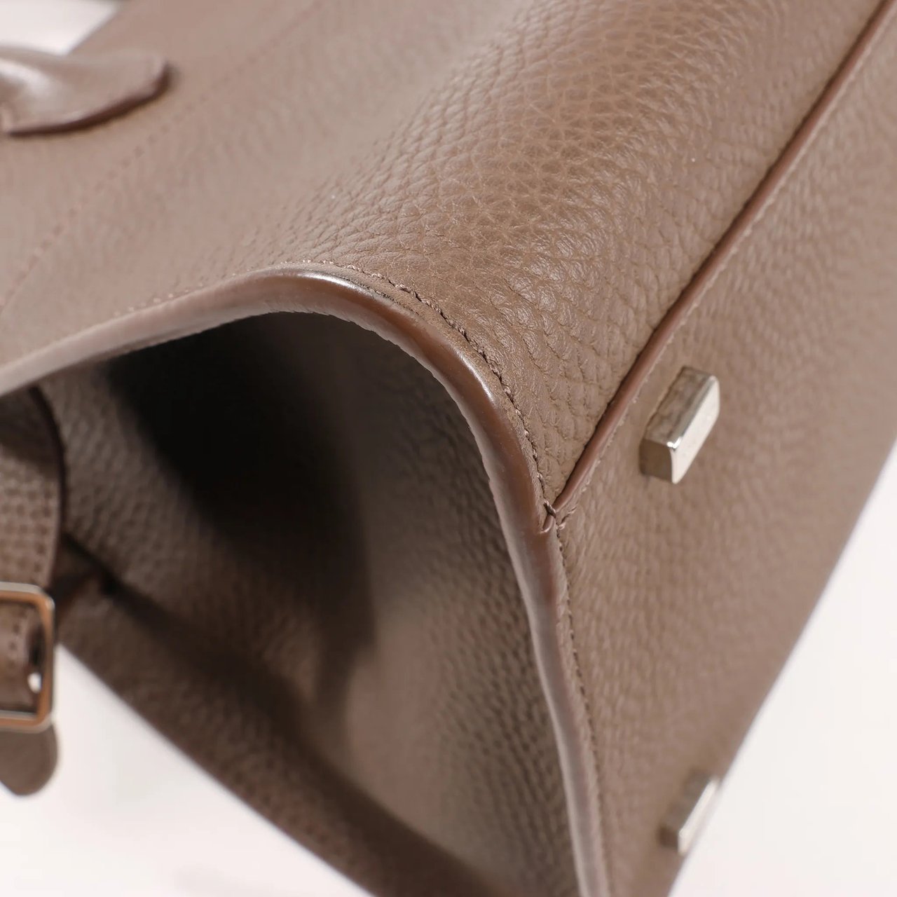 The Row The Row Soft Margaux 10 Leather 2Way Handbag in Brown Bruin