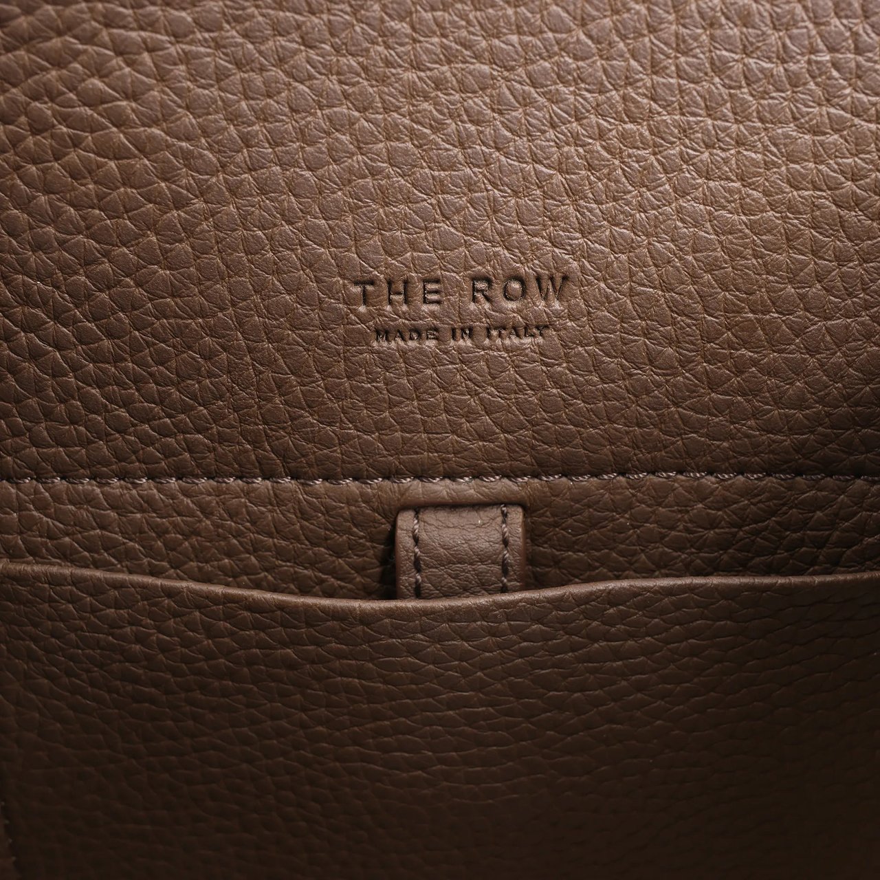 The Row The Row Soft Margaux 10 Leather 2Way Handbag in Brown Bruin