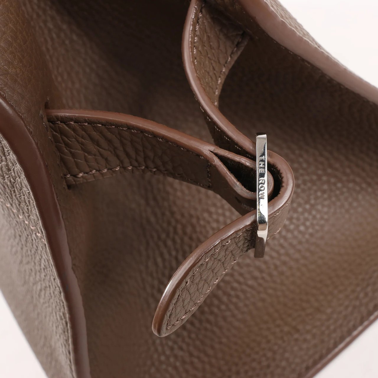 The Row The Row Soft Margaux 10 Leather 2Way Handbag in Brown Bruin