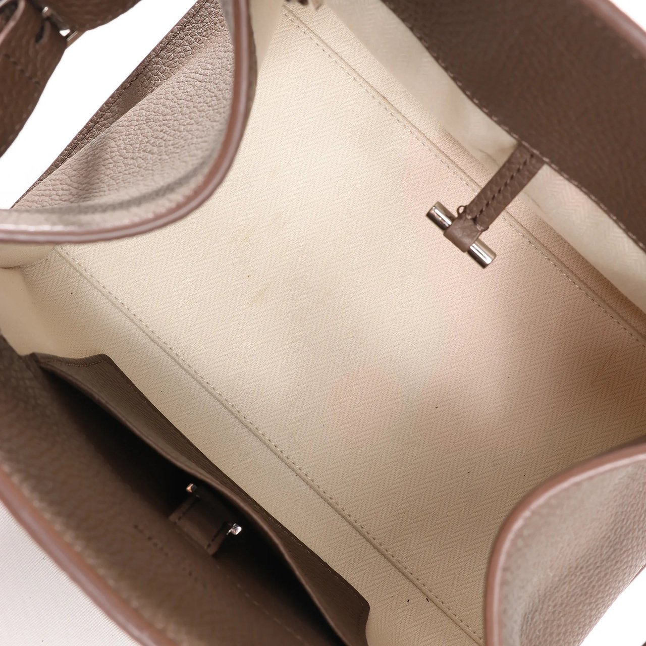 The Row The Row Soft Margaux 10 Leather 2Way Handbag in Brown Bruin