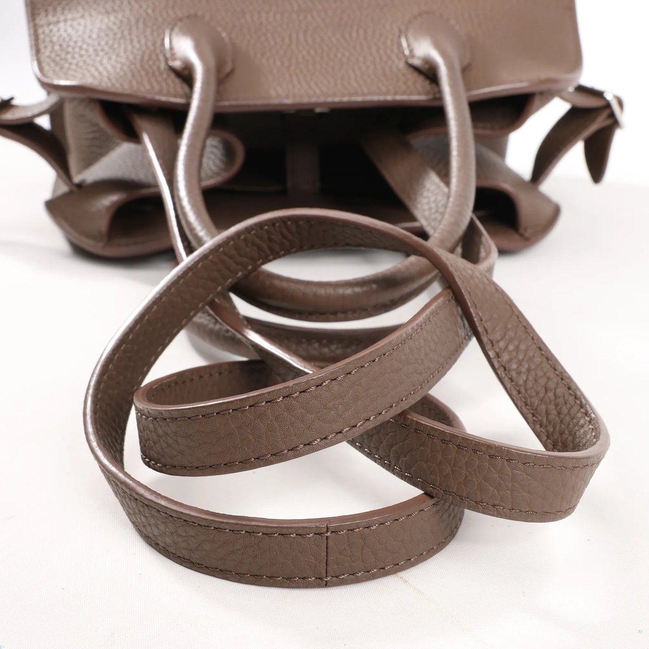 The Row The Row Soft Margaux 10 Leather 2Way Handbag in Brown Bruin