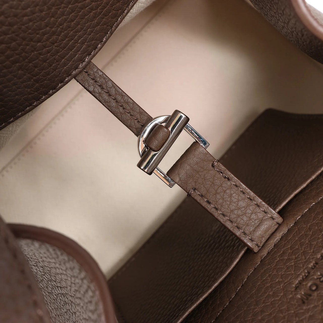 The Row The Row Soft Margaux 10 Leather 2Way Handbag in Brown Bruin