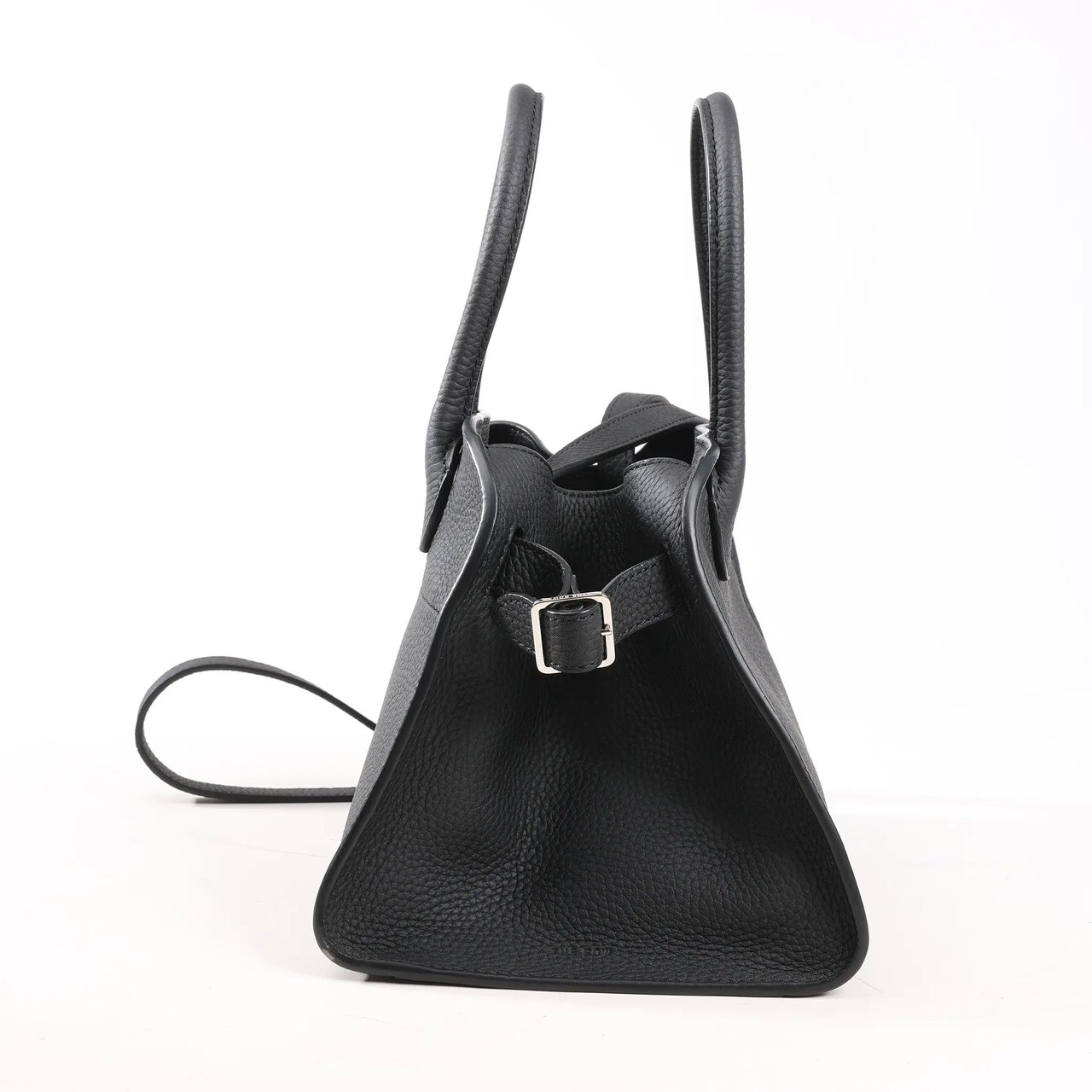 The Row The Row Soft Margaux 10 Leather 2Way Handbag in Black Zwart