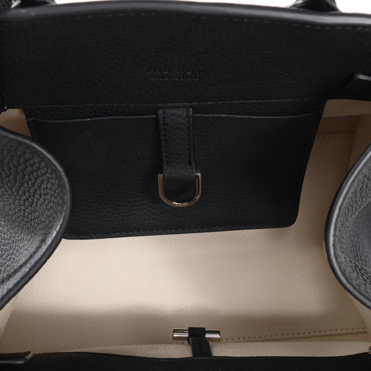 The Row The Row Soft Margaux 10 Leather 2Way Handbag in Black Zwart