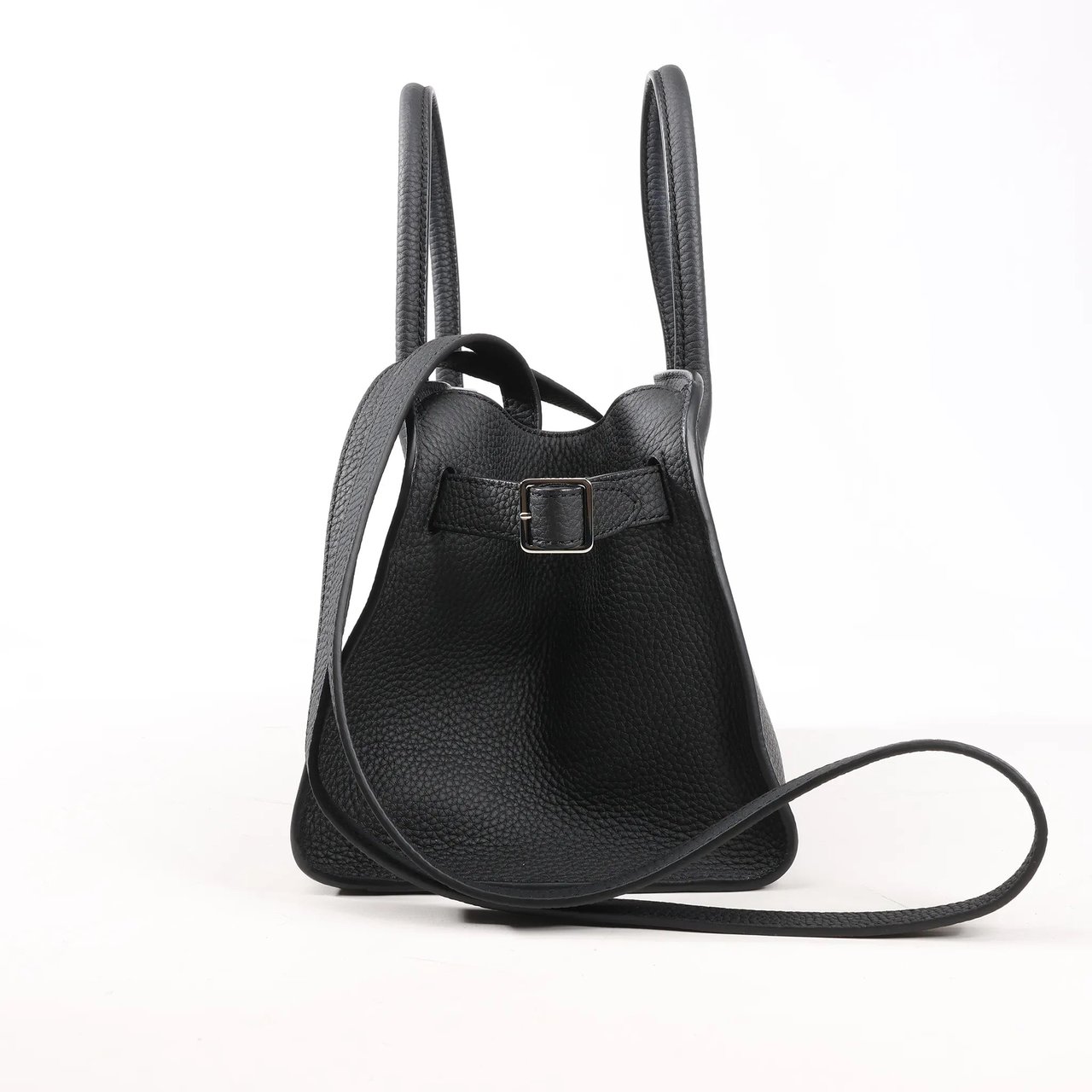 The Row The Row Soft Margaux 10 Leather 2Way Handbag in Black Zwart