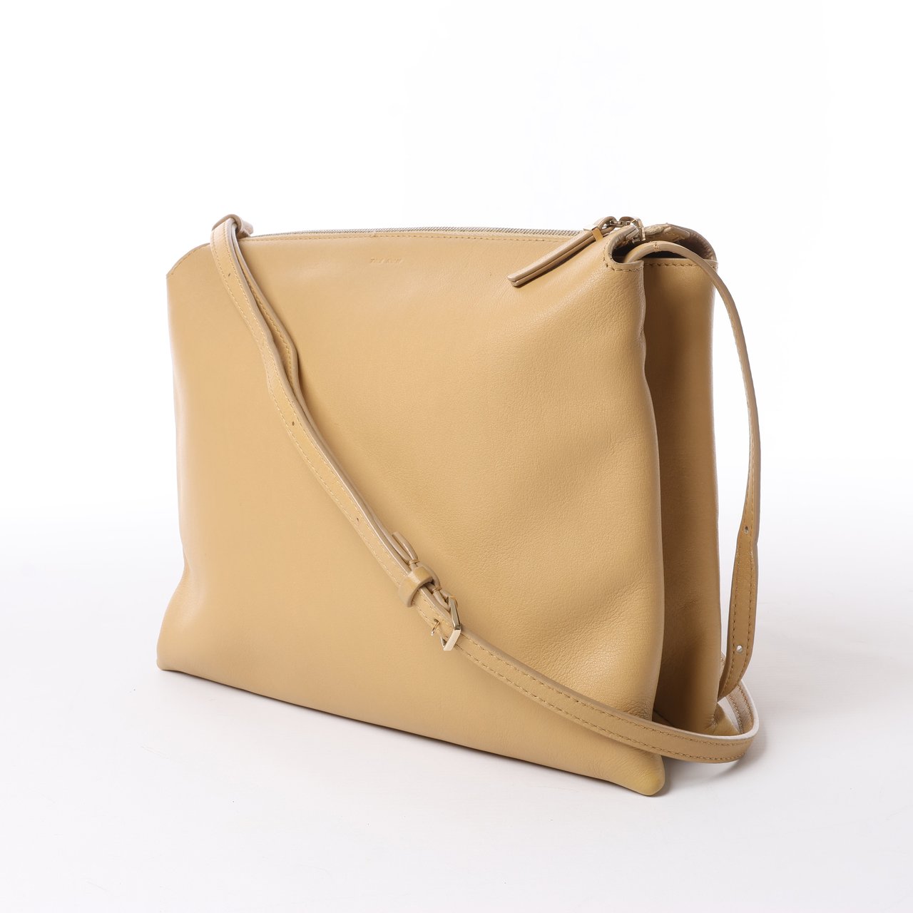 The Row The Row Mini Twin Leather Shoulder Bag in Beige Beige