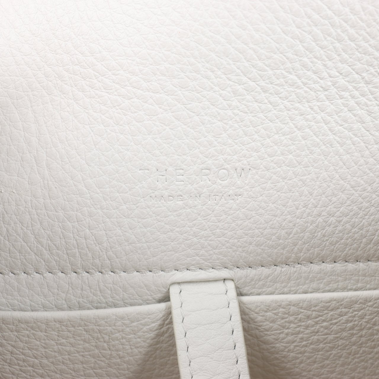 The Row The Row Soft Margaux 10 Leather 2Way Handbag in White Wit