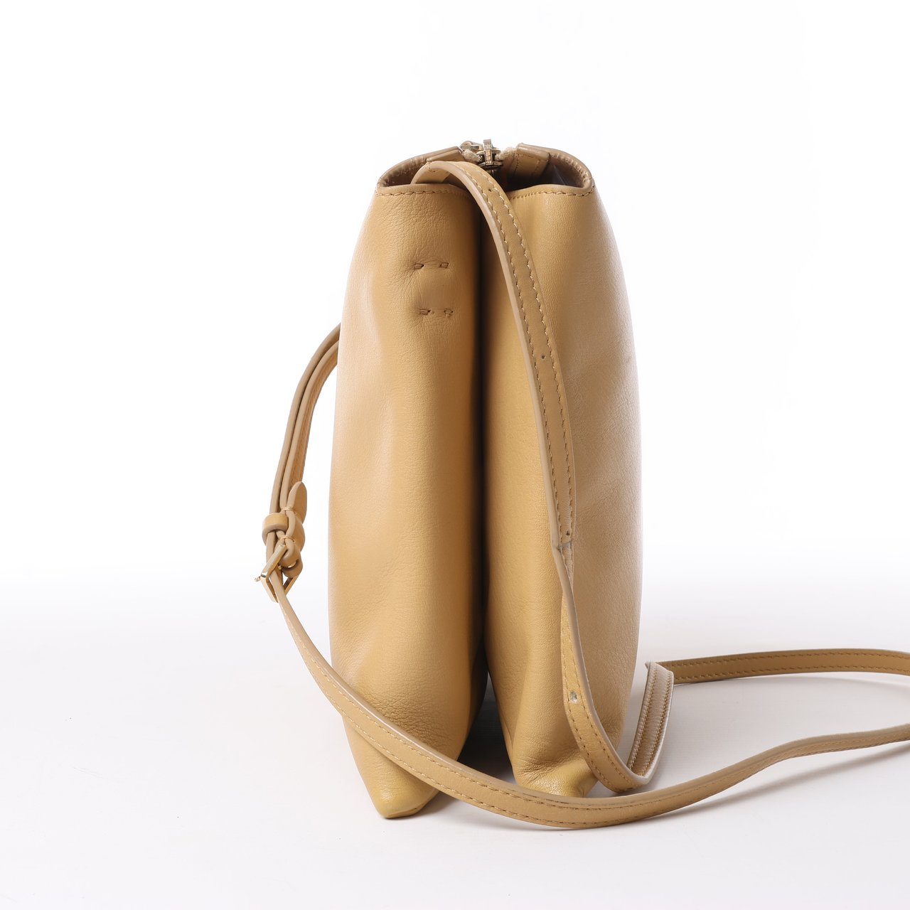 The Row The Row Mini Twin Leather Shoulder Bag in Beige Beige