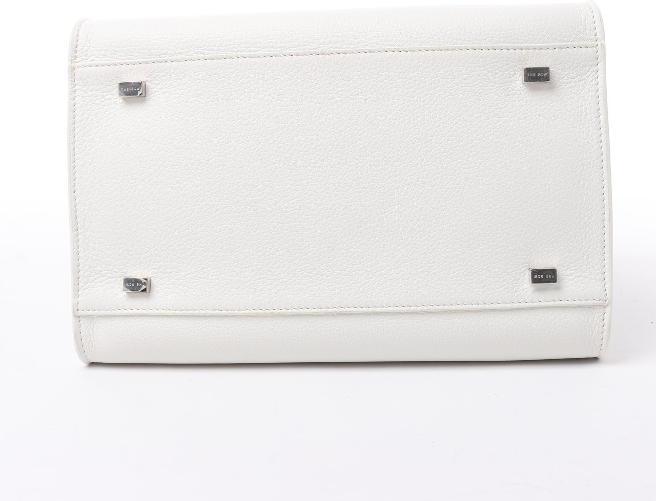 The Row The Row Soft Margaux 10 Leather 2Way Handbag in White Wit