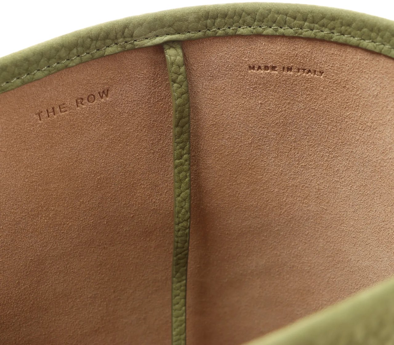 The Row Park Tote Small Leather Shoulder bag in Green Divers