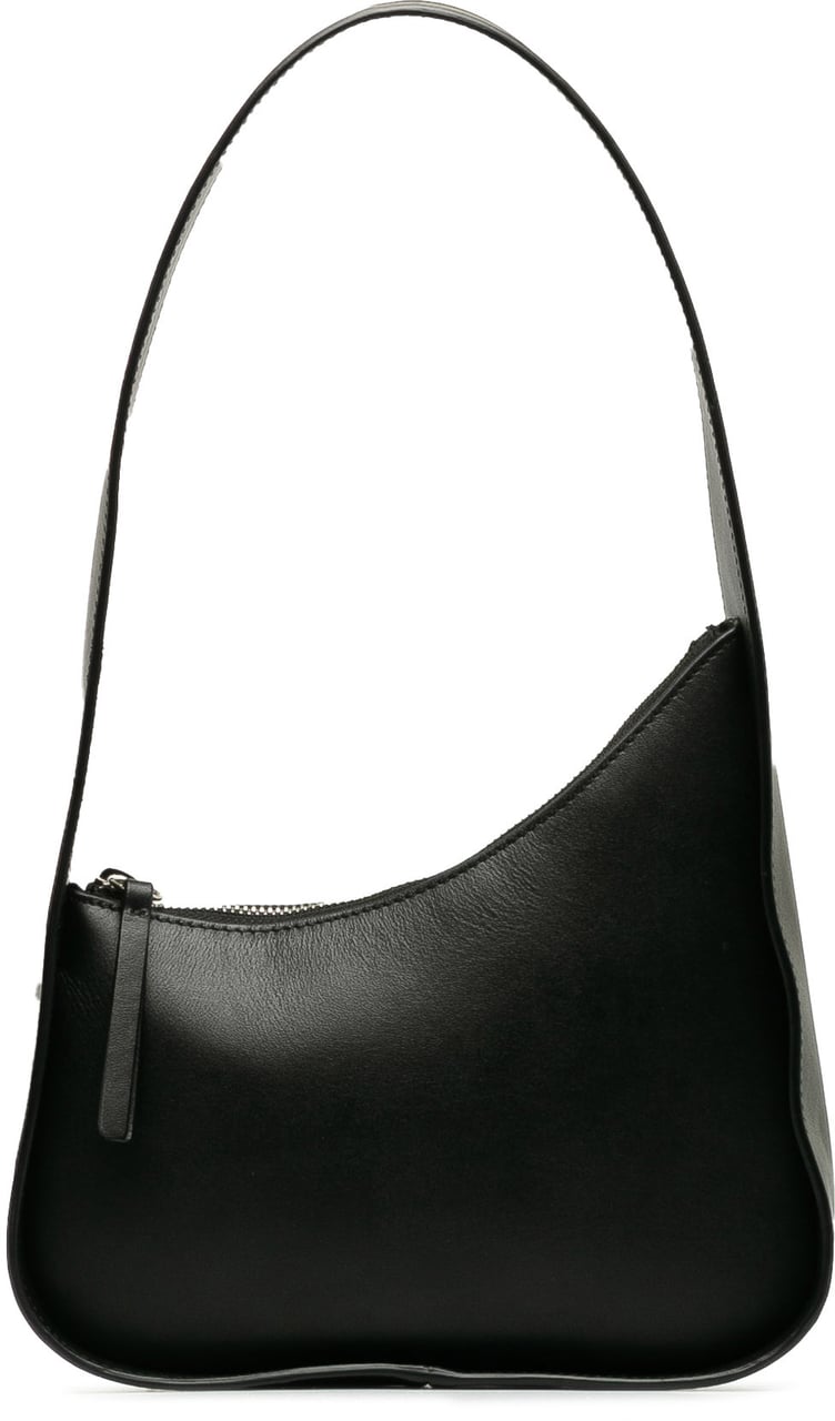 The Row Leather Half Moon Shoulder Bag Zwart