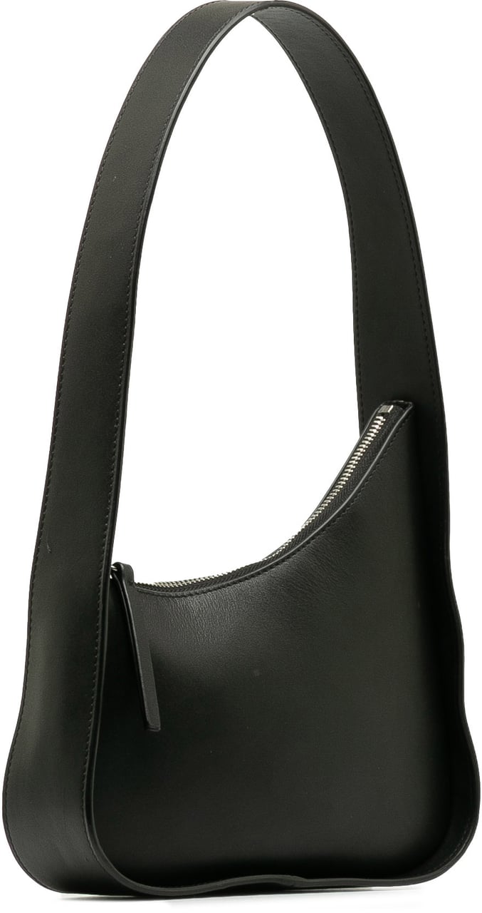The Row Leather Half Moon Shoulder Bag Zwart