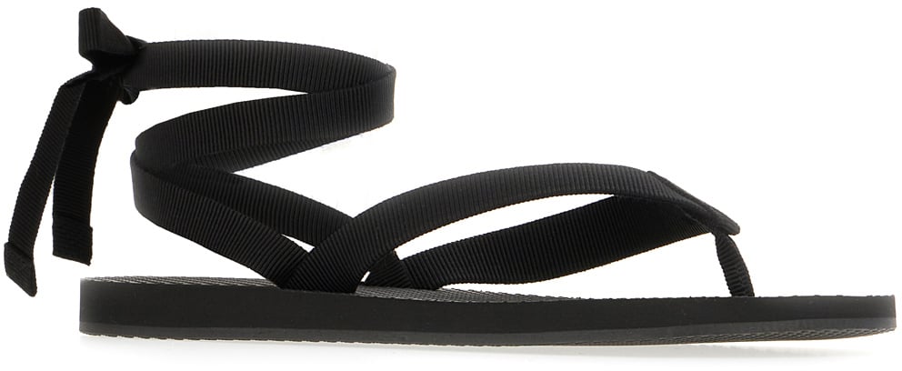The Row The Row Black leather sandals Divers