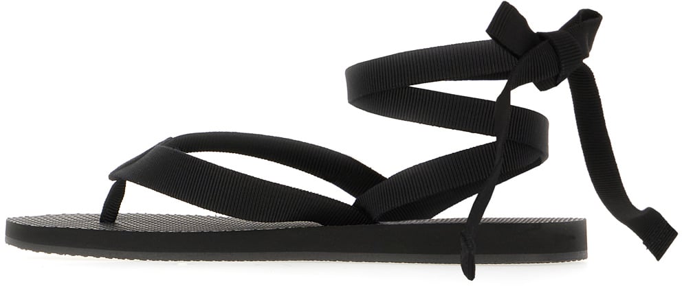 The Row The Row Black leather sandals Divers