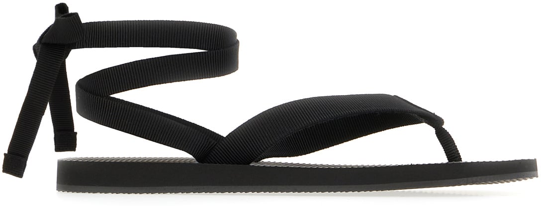 The Row The Row Black leather sandals Divers