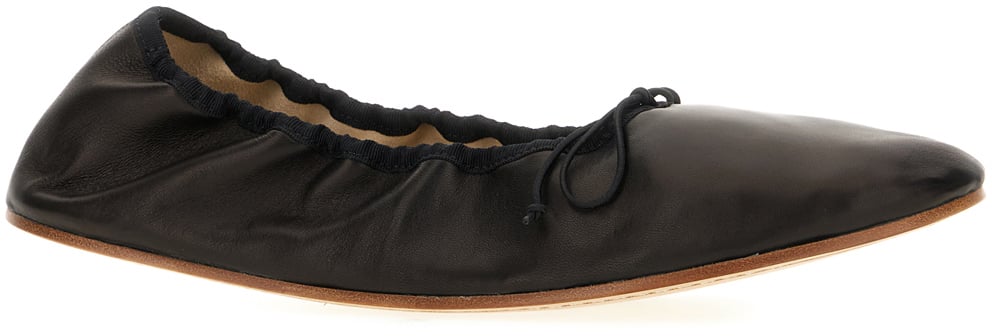 The Row The Row Black nappa leather ballerinas Zwart