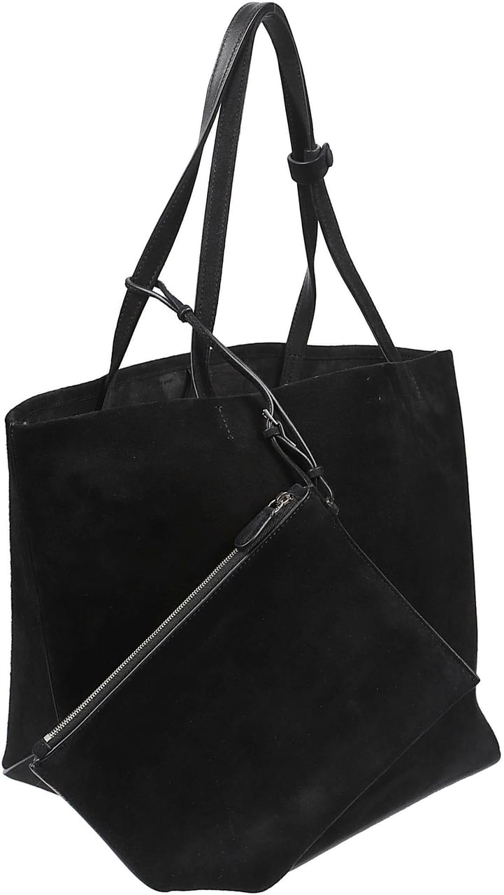 The Row Black Park Tote Matte Handbag Zwart