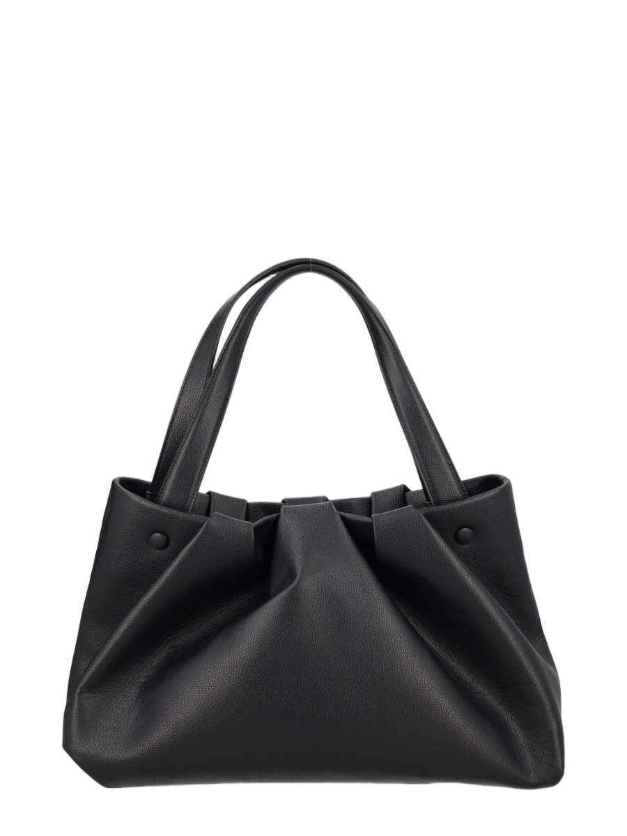 Themoirè Soft Gathered Pleats Polyamide-Blend Shoulder Bag Zwart