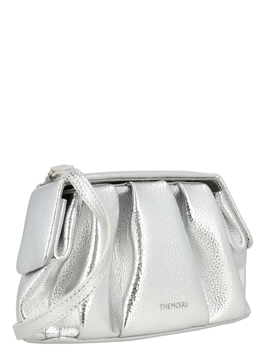 Themoirè Athena Pleated Metallic Frame Handbag Wit