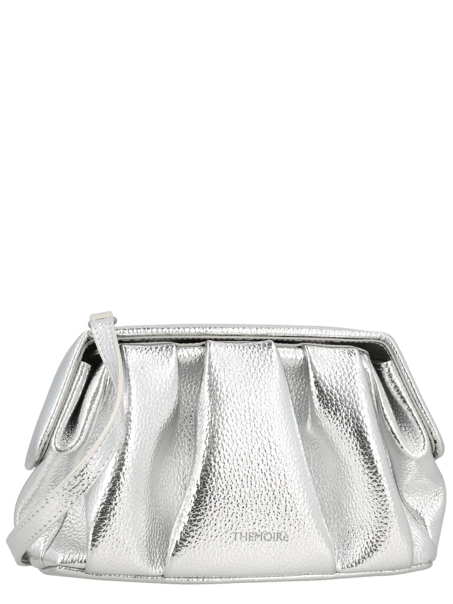Themoirè Athena Pleated Metallic Frame Handbag Wit