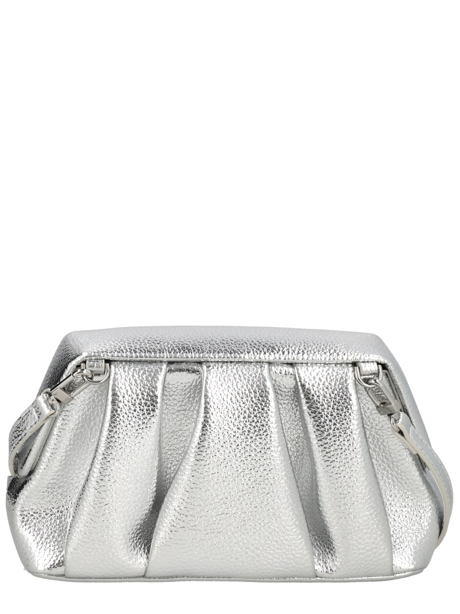 Themoirè Athena Pleated Metallic Frame Handbag Wit