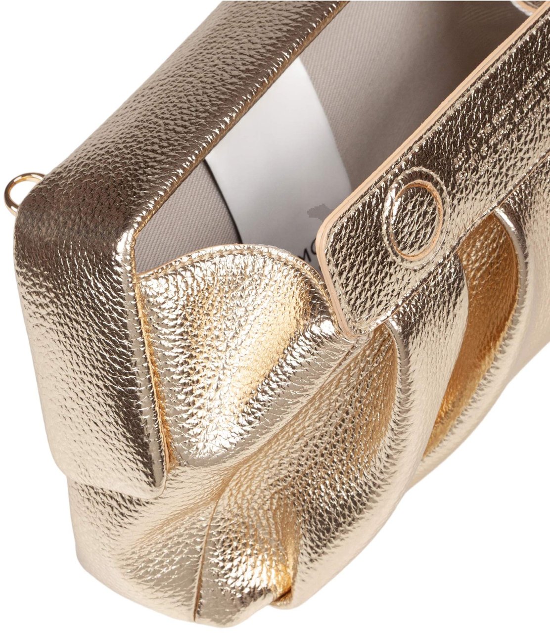 Themoirè Themoirè afrodite handbag in vegan fabric, gold color Goud