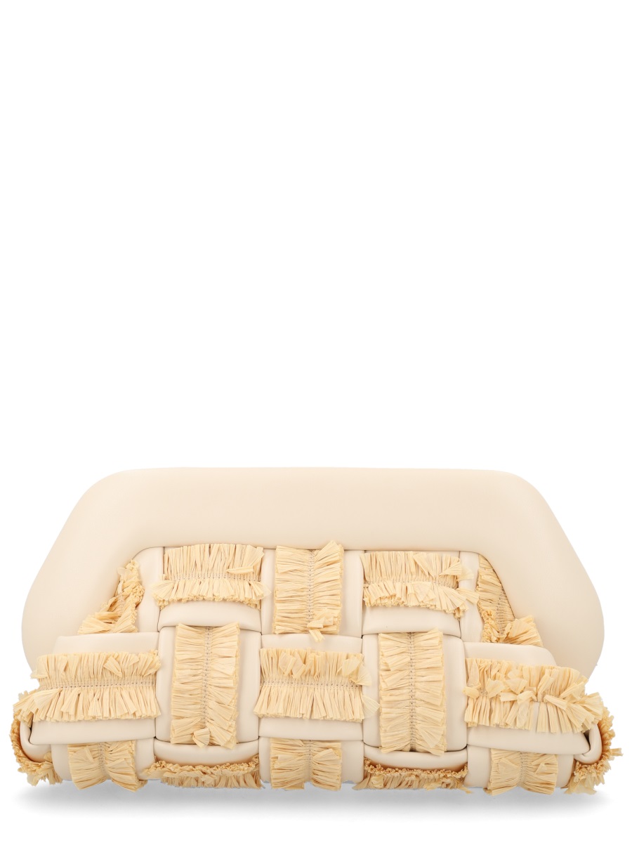 Themoirè Natural Bios Cotton-Blend Woven Raffia Handbag Neutraal