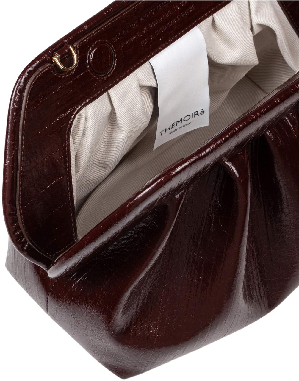 Themoirè Themoirè bios chocolate striped faux leather handbag Bruin