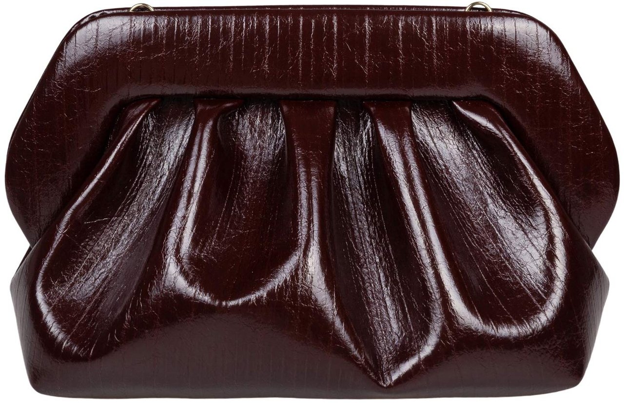 Themoirè Themoirè bios chocolate striped faux leather handbag Bruin