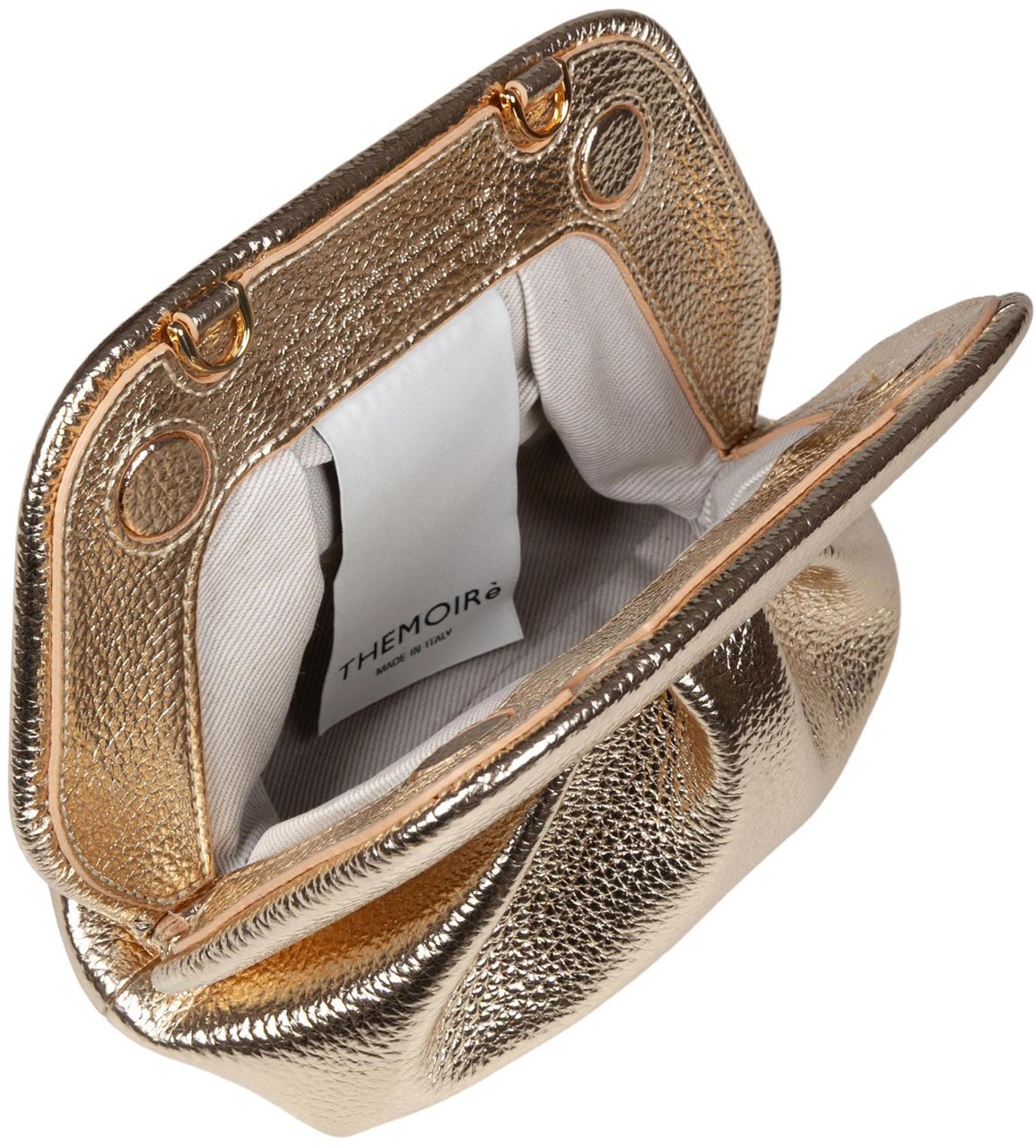 Themoirè Themoirè bios bag in laminated faux leather, gold color Goud