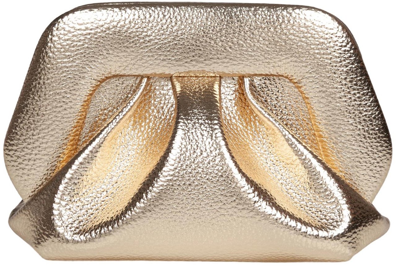 Themoirè Themoirè bios bag in laminated faux leather, gold color Goud