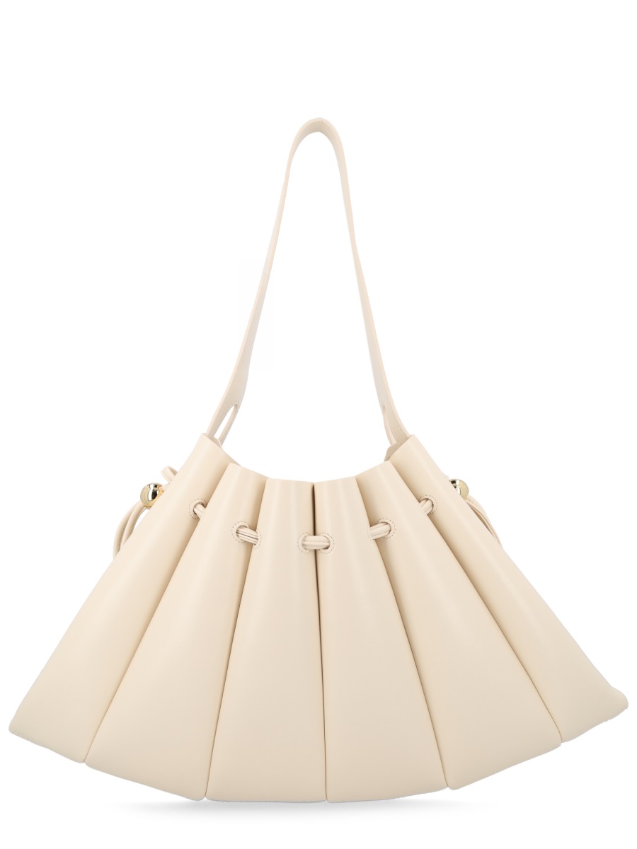 Themoirè Calipso Padded Fan-Like Polyester-Blend Shoulder Bag Neutraal