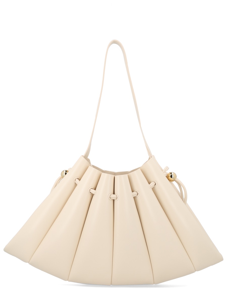 Themoirè Calipso Padded Fan-Like Polyester-Blend Shoulder Bag Neutraal