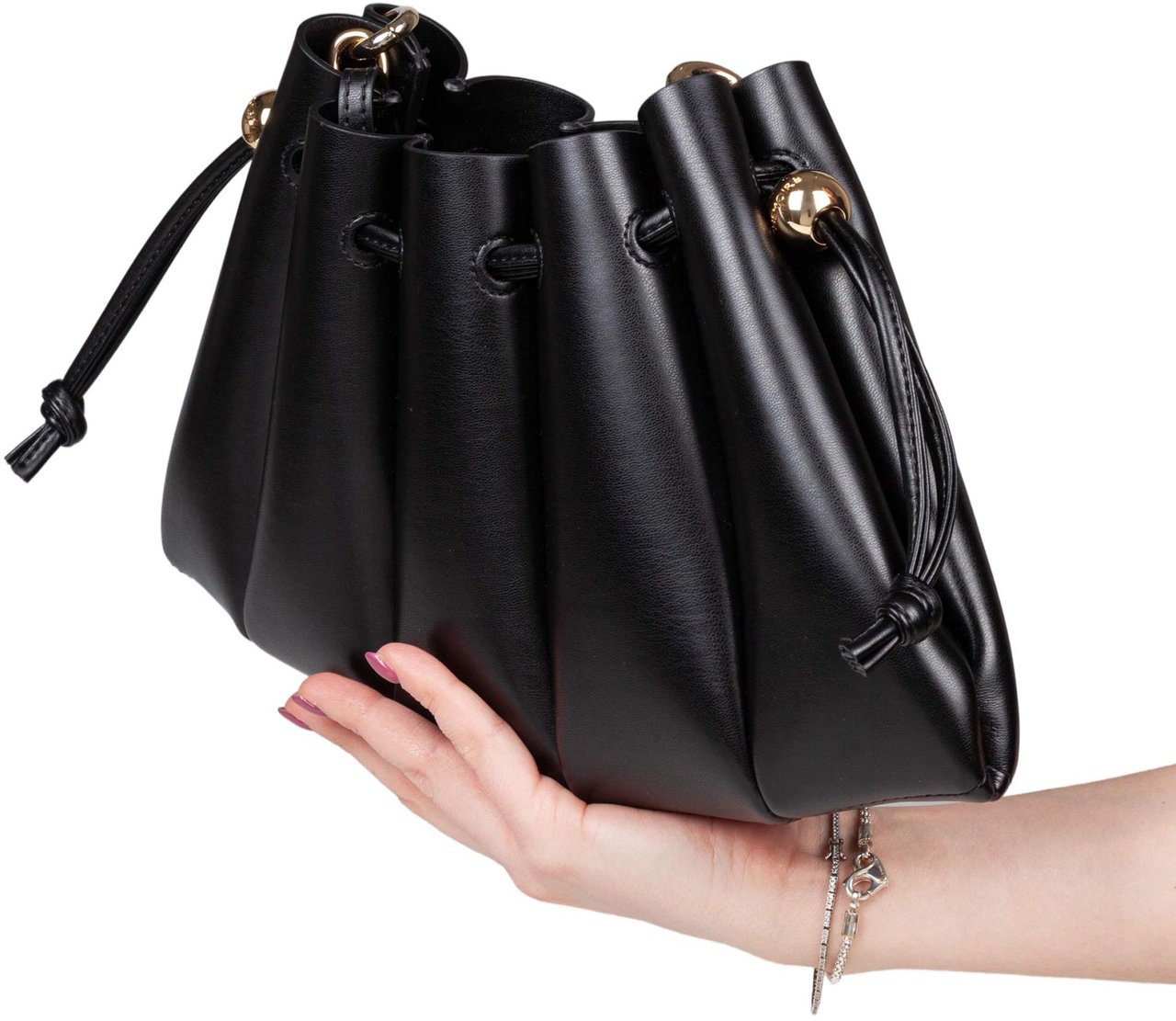 Themoirè Themoirè calipso vegan leather bag, black Zwart