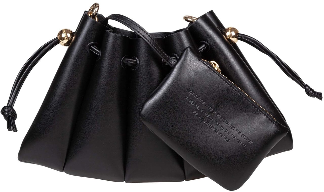 Themoirè Themoirè calipso vegan leather bag, black Zwart