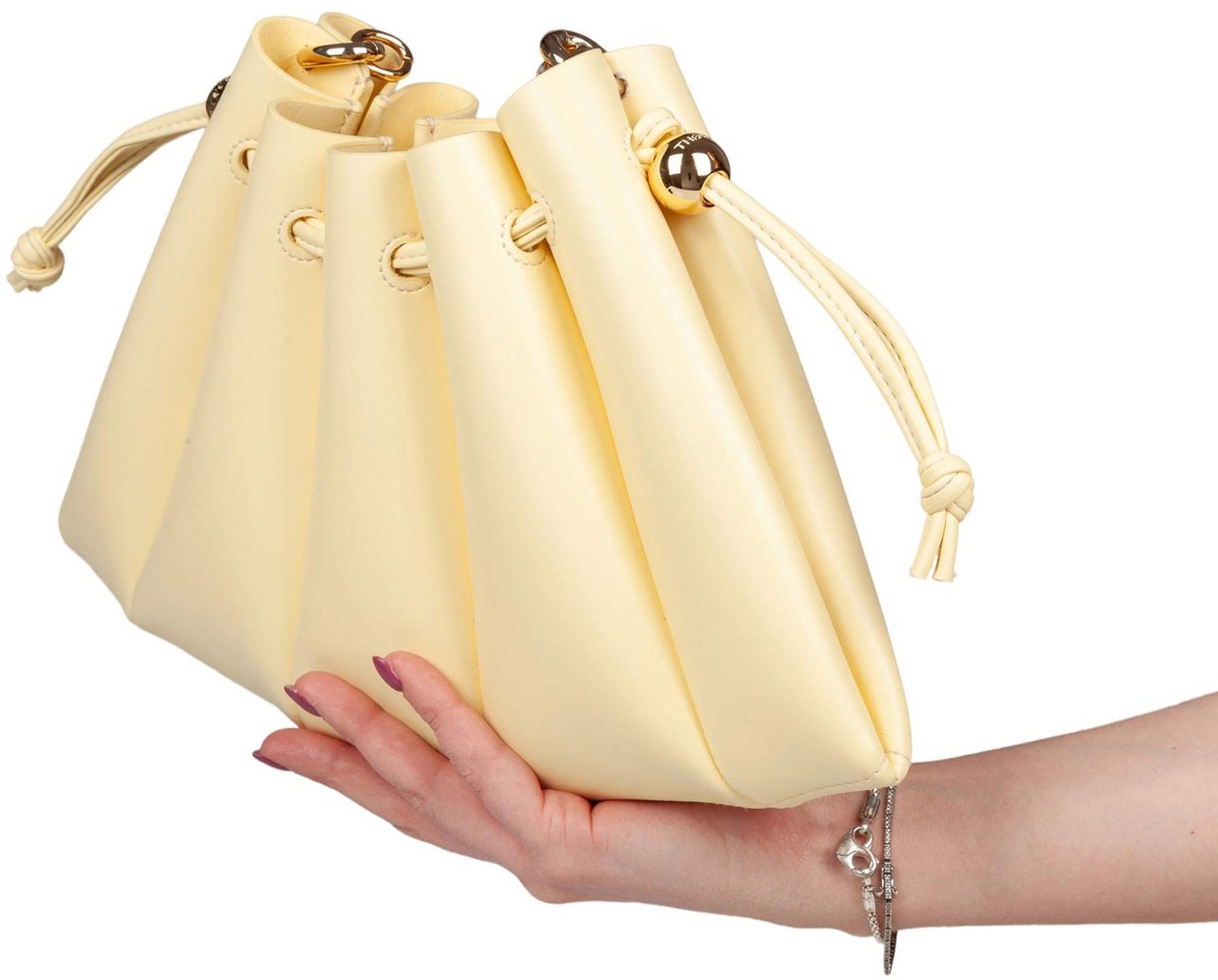 Themoirè Themoirè calipso vegan leather bag, yellow Geel