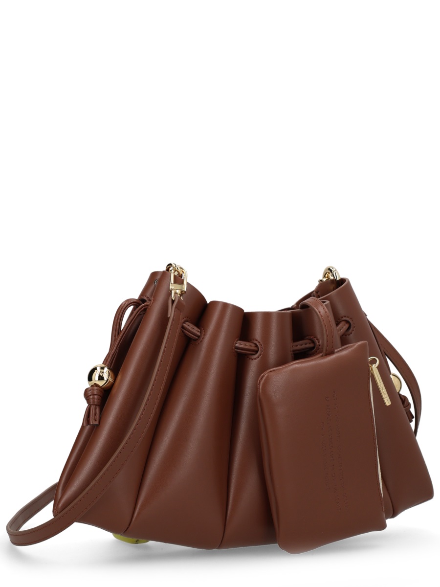 Themoirè Calipso Pleated Voluminous Folds Polyester-Blend Handbag Zwart