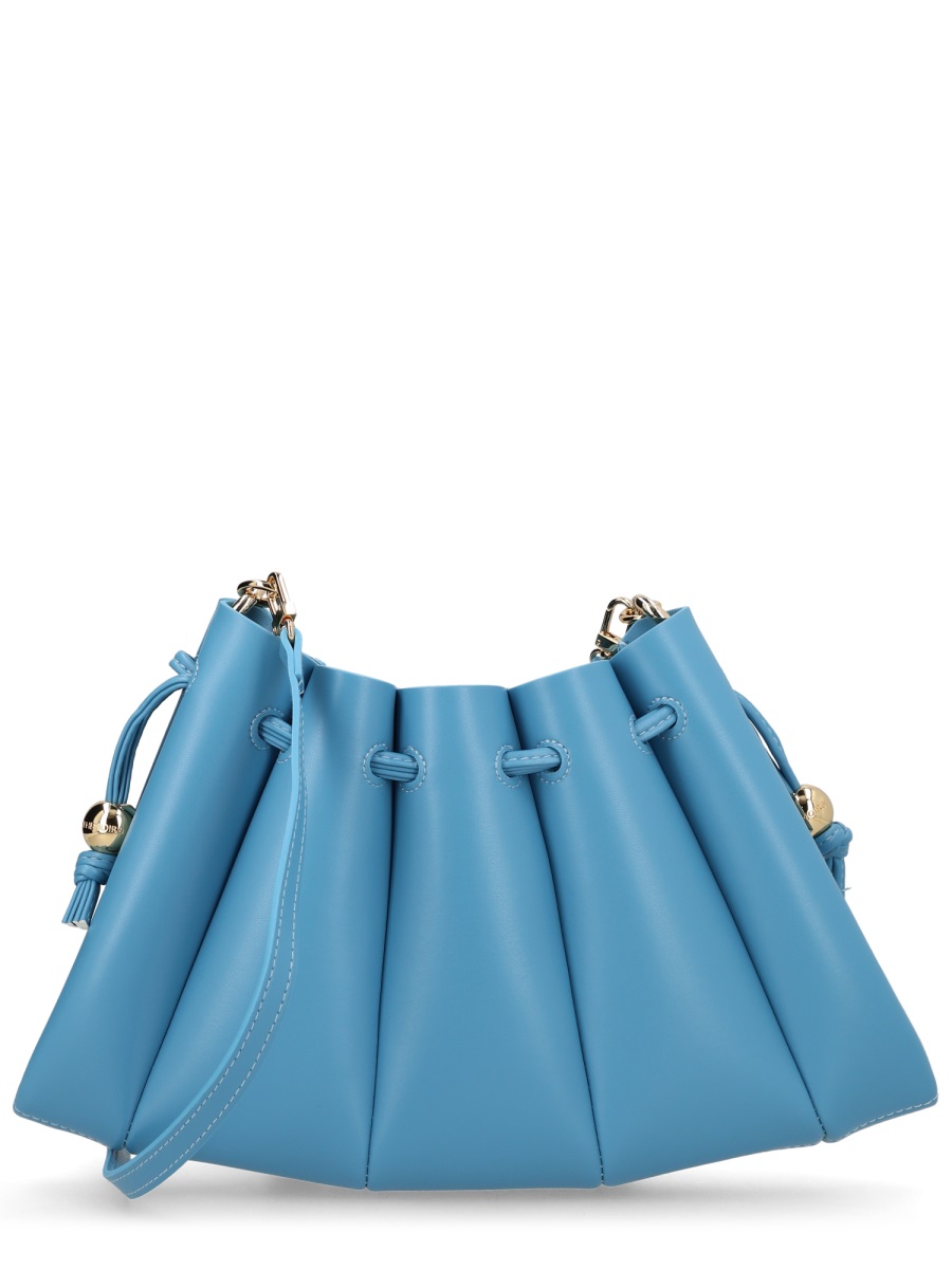 Themoirè Calipso Medium Pleated Shoulder Bag Blauw
