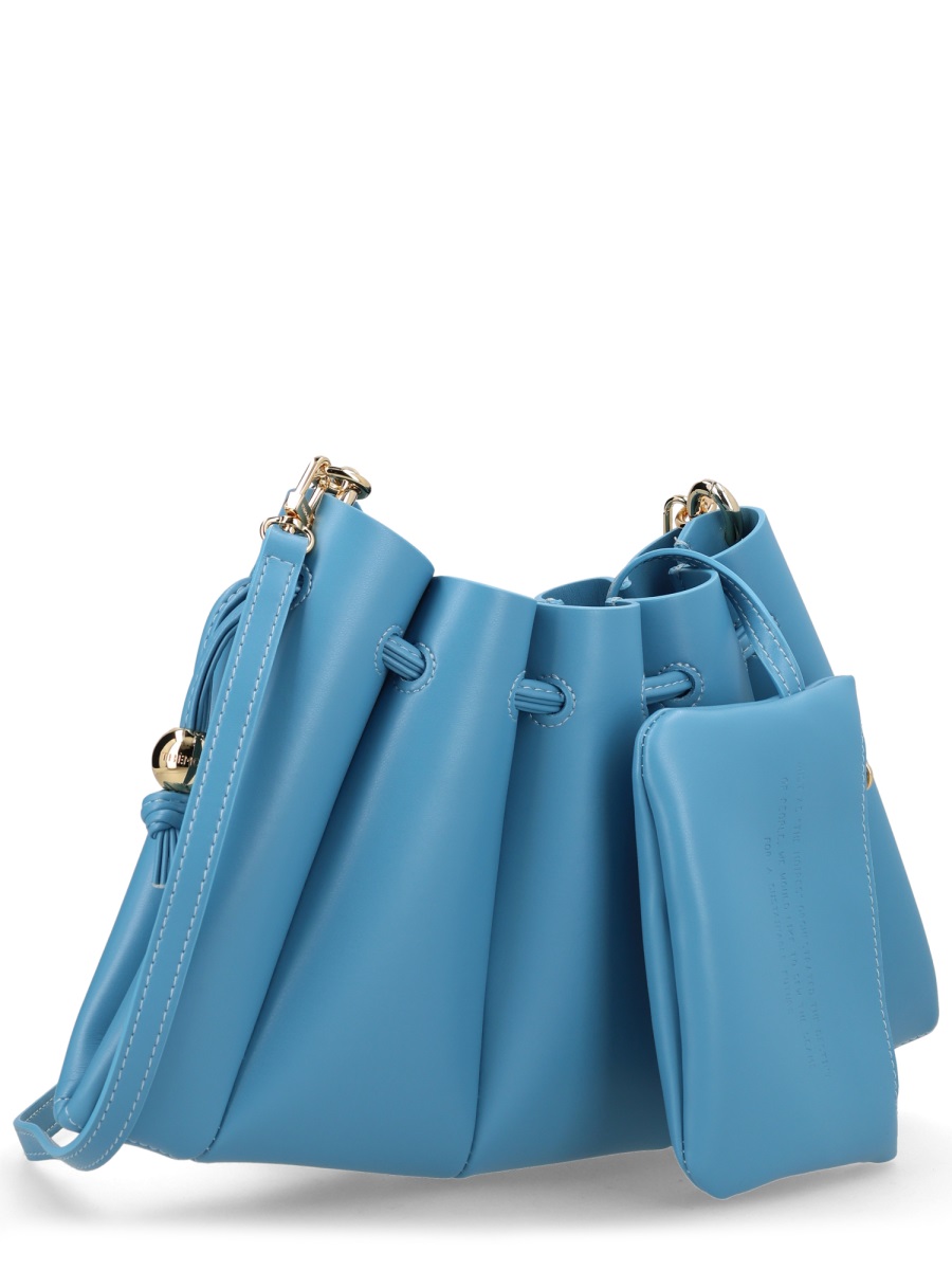 Themoirè Calipso Medium Pleated Shoulder Bag Blauw