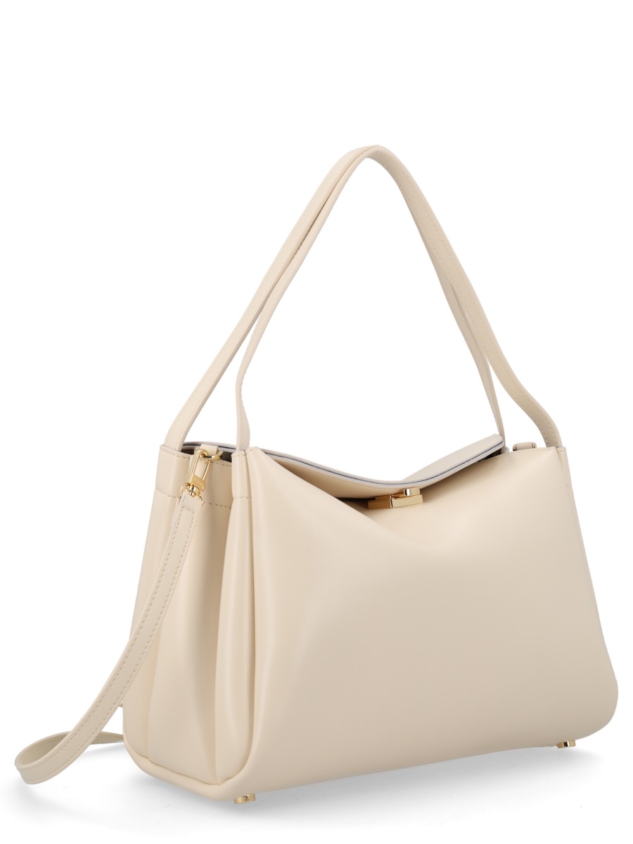 Themoirè Calipso Trunk Structured Minimalist Shoulder Bag Neutraal
