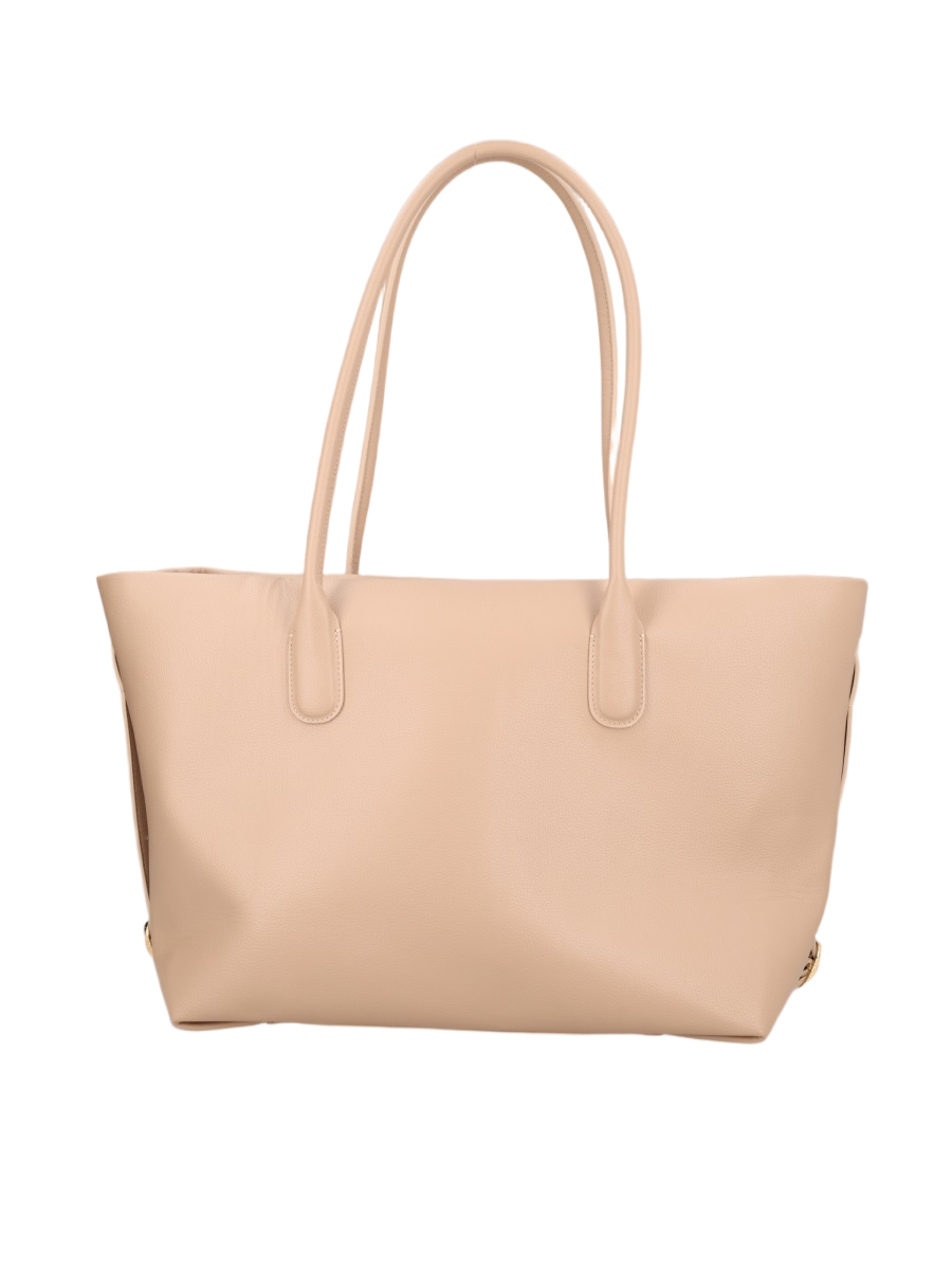 Themoirè Beige Tallia Matte Finish Tote Bag Neutraal