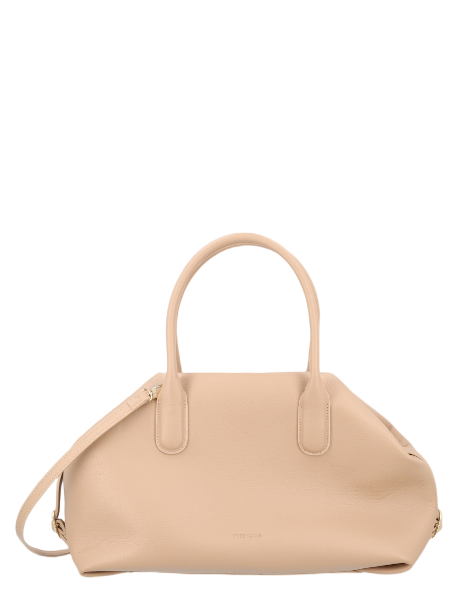 Themoirè Medium Structured Handbag With Rounded Handles And Detachable Strap Neutraal