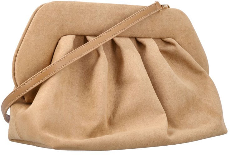 Themoirè Bios Clutch Eco Suede Neutraal