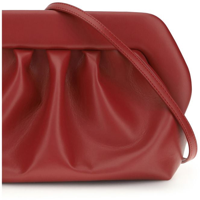 Themoirè Bios Vegan Fabric Scultpural Medium Clutch Rood