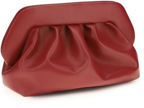 Themoirè Bios Vegan Fabric Scultpural Medium Clutch Rood