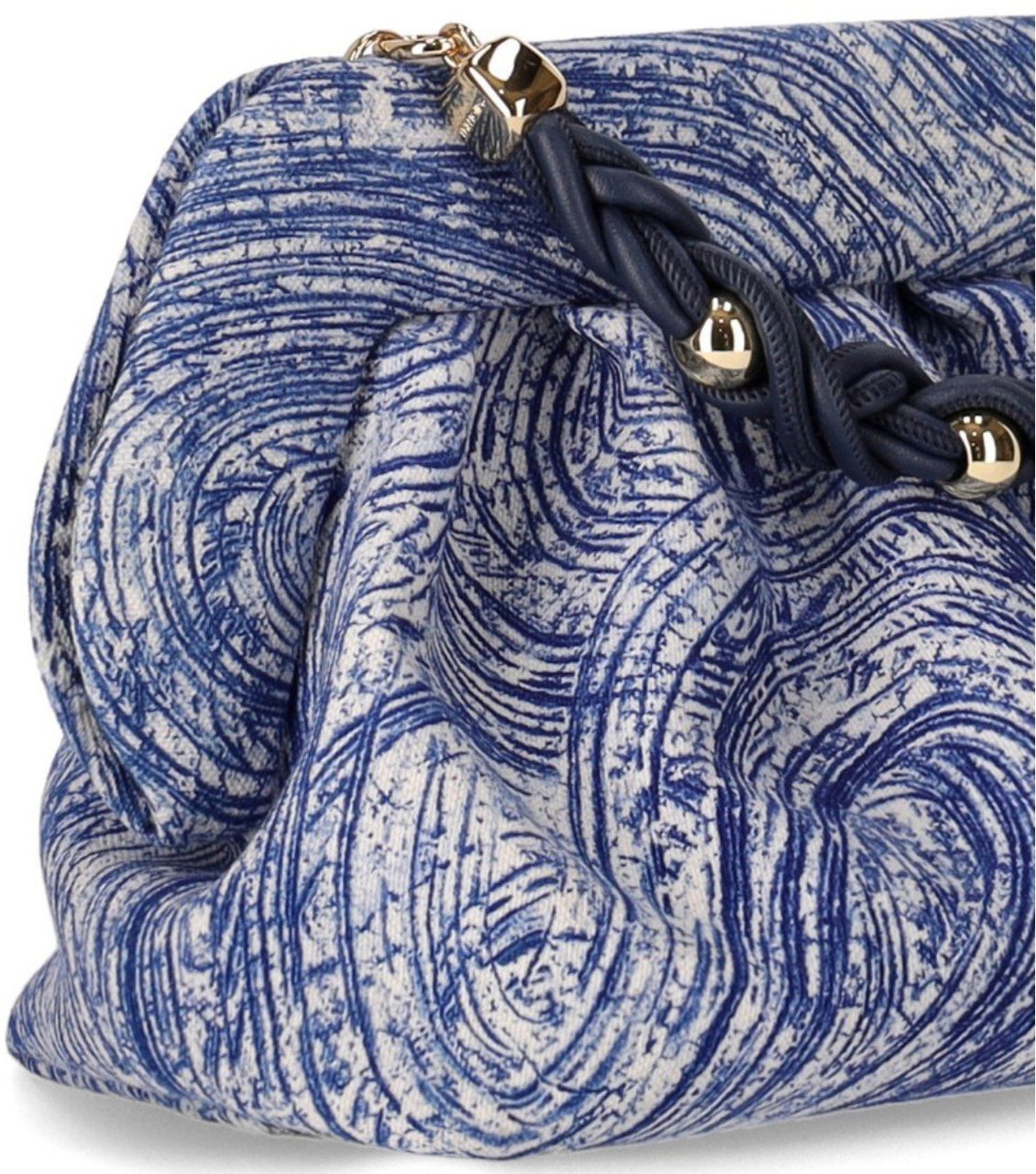 Themoirè THEMOIRè BIOS PORRIDGE PRINT DEEP OCEAN CLUTCH BAG Blauw