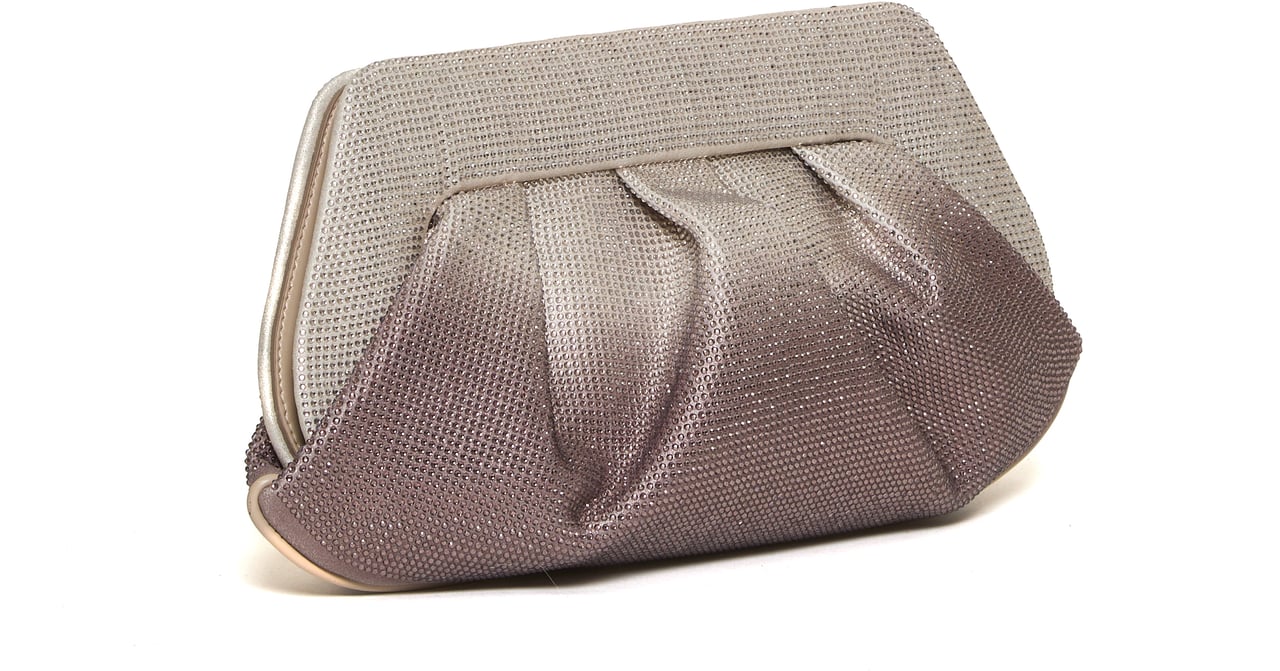 Themoirè Clutch Strass  Silver Rose Roze