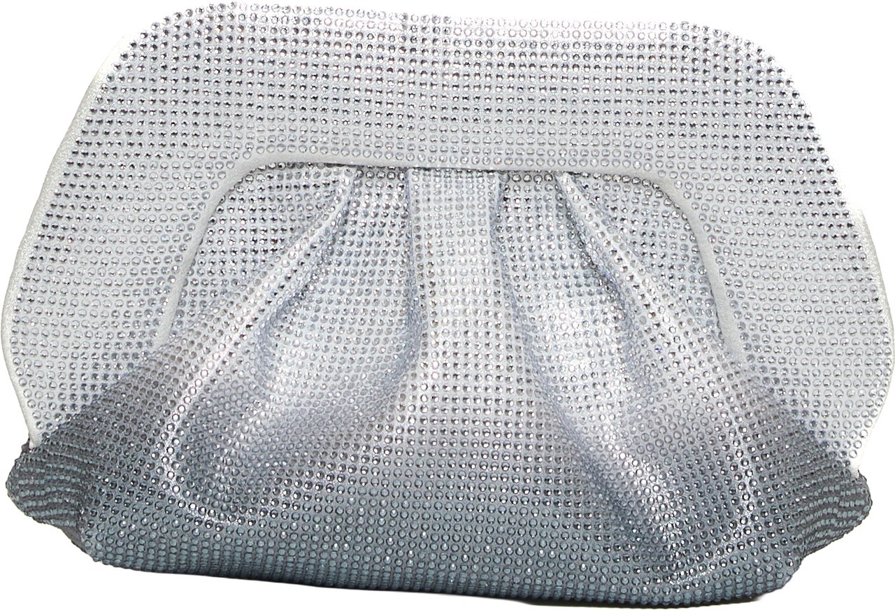 Themoirè Clutch Strass Degrade Silver Fumè Zilver